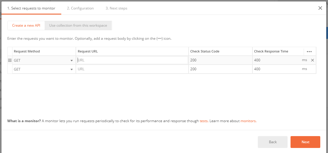 Adding Monitor in Postman